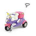Triciclo Infantil Moto Uno Rosa C/ Empurrador Ou Pedal